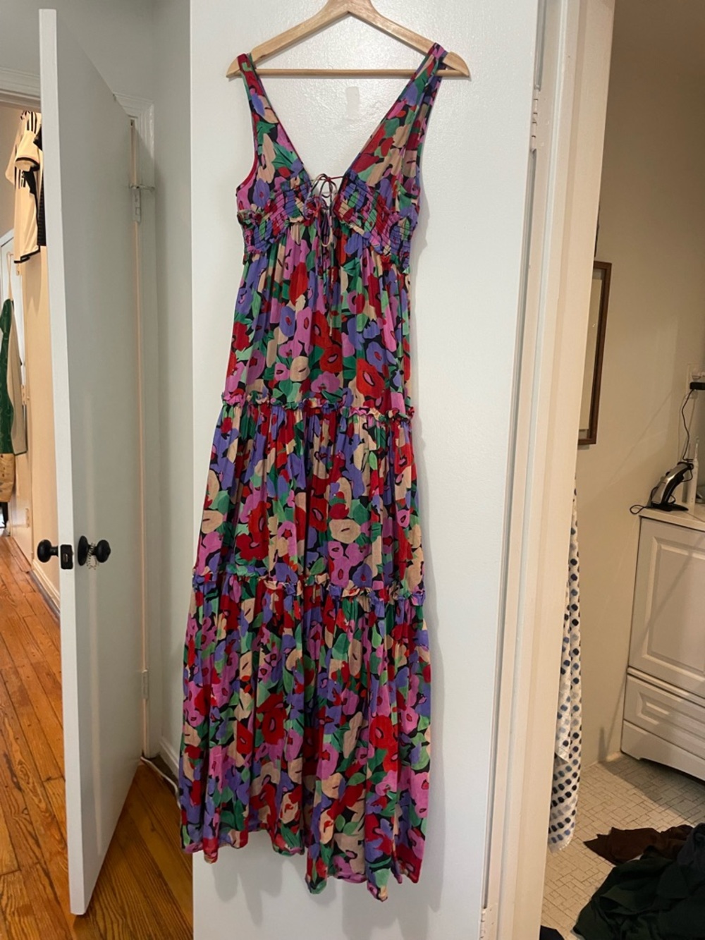 Nicholas Myla Maxi Dress 2 Silk floral flowy - Picture 3 of 8